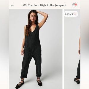 We the free high roller jumpsuit mineral black xs regular NWOT